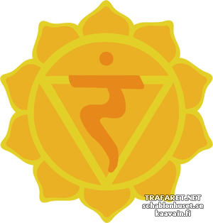 Solar plexus-chakra - koristeluun tarkoitettu sapluuna