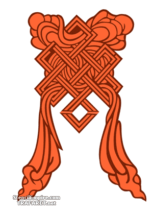 Ändlösa knuten - schablon för dekoration