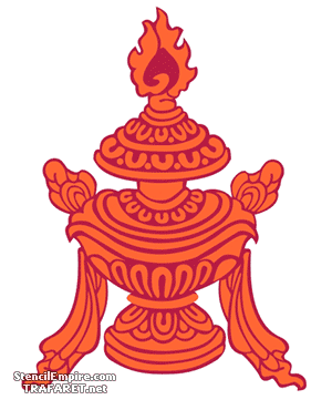 Buddhan maljakko - koristeluun tarkoitettu sapluuna
