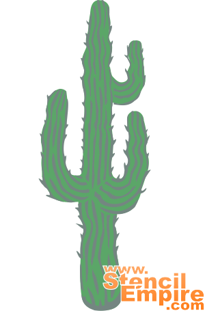 Kaktus - schablon för dekoration