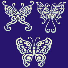 perhoset, tattoo 01 - koristeluun tarkoitettu sapluuna