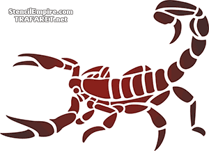 Skorpioni - koristeluun tarkoitettu sapluuna