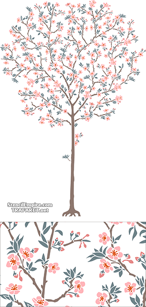 kirsikkapuu - koristeluun tarkoitettu sapluuna