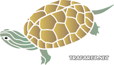 kilpikonna 05 - koristeluun tarkoitettu sapluuna