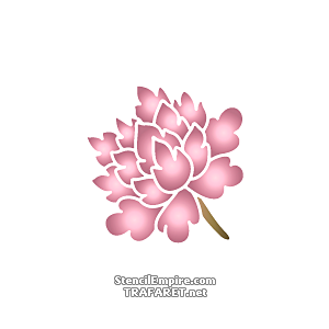 Kiinalainen kukka 4 - koristeluun tarkoitettu sapluuna