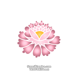 Kiinalainen kukka 6 - koristeluun tarkoitettu sapluuna