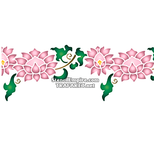 Krysantemum gren B - schablon för dekoration