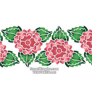 Frotee-ruusu 2B - koristeluun tarkoitettu sapluuna