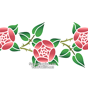 Ruusujen oskat (primitiivinen tyyli) B - koristeluun tarkoitettu sapluuna