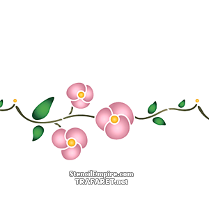 Villiruusu (primitiivinen tyyli) B - koristeluun tarkoitettu sapluuna