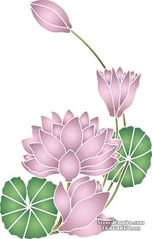 Neljä liljat - koristeluun tarkoitettu sapluuna