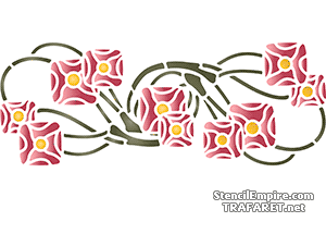 Villiruusu moderni 08 - koristeluun tarkoitettu sapluuna