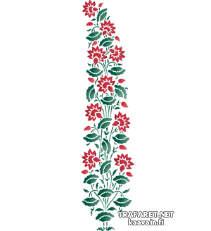 Punainen liljat 03a - koristeluun tarkoitettu sapluuna