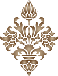 Viktorian ajan monogrammi - koristeluun tarkoitettu sapluuna