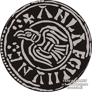 Viikinkien penni - koristeluun tarkoitettu sapluuna
