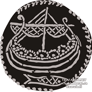 Viikinkien kolikko - koristeluun tarkoitettu sapluuna