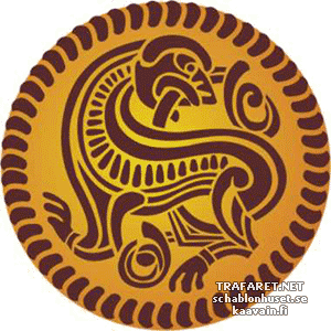 Viikinkien kolikko 2 - koristeluun tarkoitettu sapluuna