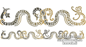 Boordi käärmeistä - koristeluun tarkoitettu sapluuna