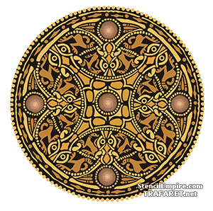 Anglosaksisen kilpi - koristeluun tarkoitettu sapluuna