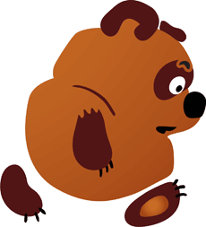 Nalle Puh kiireessa - koristeluun tarkoitettu sapluuna