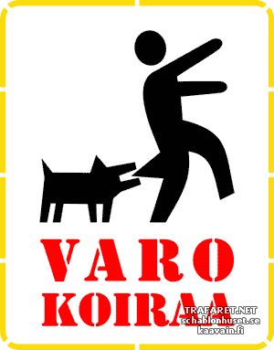 Varo koiraa 01b - koristeluun tarkoitettu sapluuna