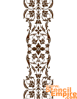 Stor renässansbård - schablon för dekoration