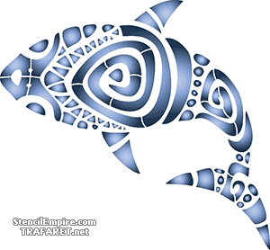 Konstigt haj 1 - schablon för dekoration