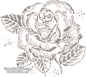 Iso ruusut 79a - koristeluun tarkoitettu sapluuna