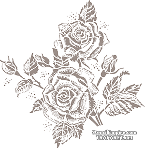 Iso ruusut 79b - koristeluun tarkoitettu sapluuna