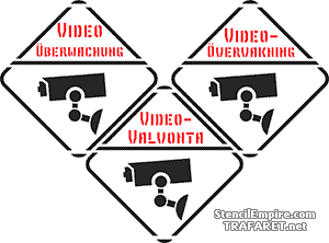 Videoövervakning 2 - schablon för dekoration