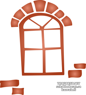 Gamla fönster - schablon för dekoration