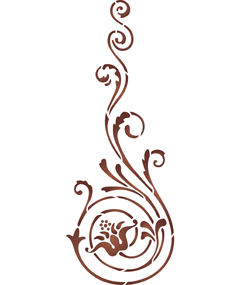 Spiral Flower - schablon för dekoration