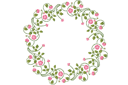 Villiruusumedaljonki - ruusut sablonit