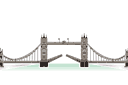 Tower Bridge - schabloner på världsberömda arkitekturteman