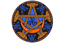 Keltiskt pentagram 95 - schabloner i keltisk stil