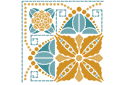 Vinkel på av jugendstil 13 - vinkelschabloner Vinkel på av jugendstil 13 - vinkelschabloner