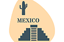 Meksiko - maailma maamerkkejä - sablonit maamerkkejä ja rakennuksia