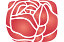 Rose av jugendstil 24 - rosorschabloner