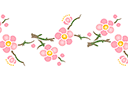 Sakura-tapettiboordi 101 - puutarha sapluunat Sakura-tapettiboordi 101 - puutarha sapluunat