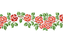 Ruusun boordi Nro 41 - ruusut sablonit