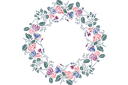 Blomma cirkel 5 - stenciler olika motiv blommor