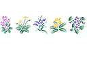 Vilda blommor - stenciler olika motiv blommor