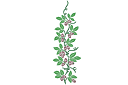 Bärranka - löv och växter schabloner
