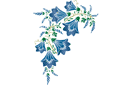 Hörn av blåklockor 129 - stenciler olika motiv blommor