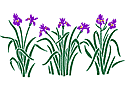 Iris 2 - schabloner på trädgårdstema