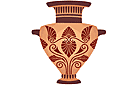 Vas med ornament - schabloner för grekisk inredning