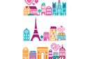 Pikku Pariisi - sablonit maamerkkejä ja rakennuksia