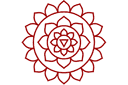 Indisk Lotus - schabloner i indisk stil