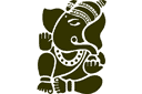 Ganesha 02 - schabloner i indisk stil