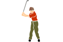 Golfspelare - mönsterschabloner